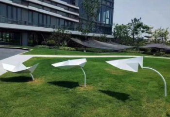 纸船雕塑订做，彩钢制作，民俗折纸船雕塑优选