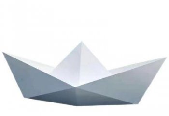 纸船雕塑优选，街头艺术，公园景观折纸船雕塑精选