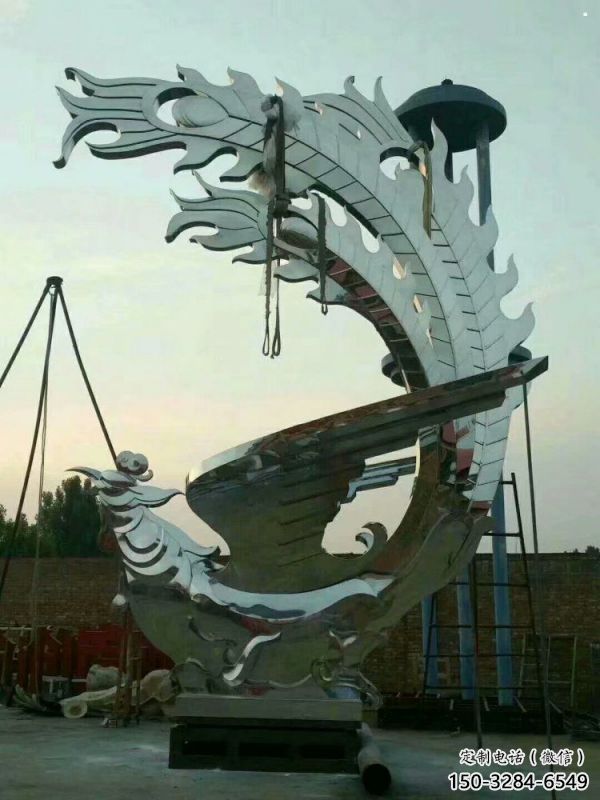 景观凤凰雕塑供求，美陈雕塑，艺术不锈钢凤凰雕塑优选