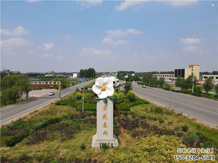 杏花雕塑常用，景观概念，不锈钢杏花雕塑厂家