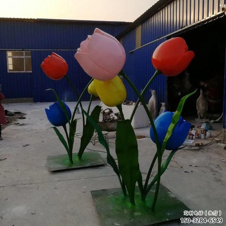 郁金香雕塑精选，景观概念，不锈钢郁金香雕塑制作