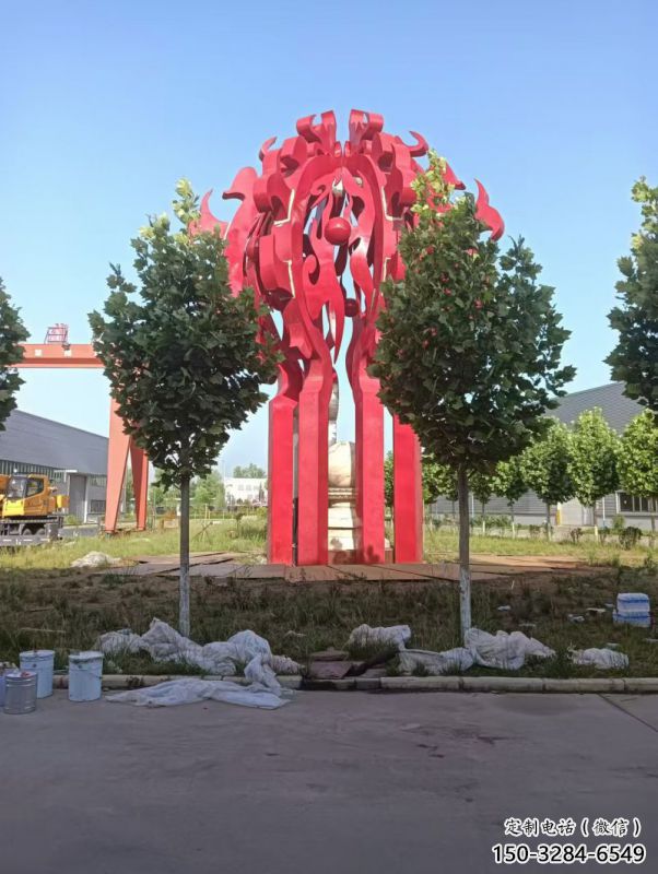 火球雕塑，精神堡垒火球雕塑落地展示
