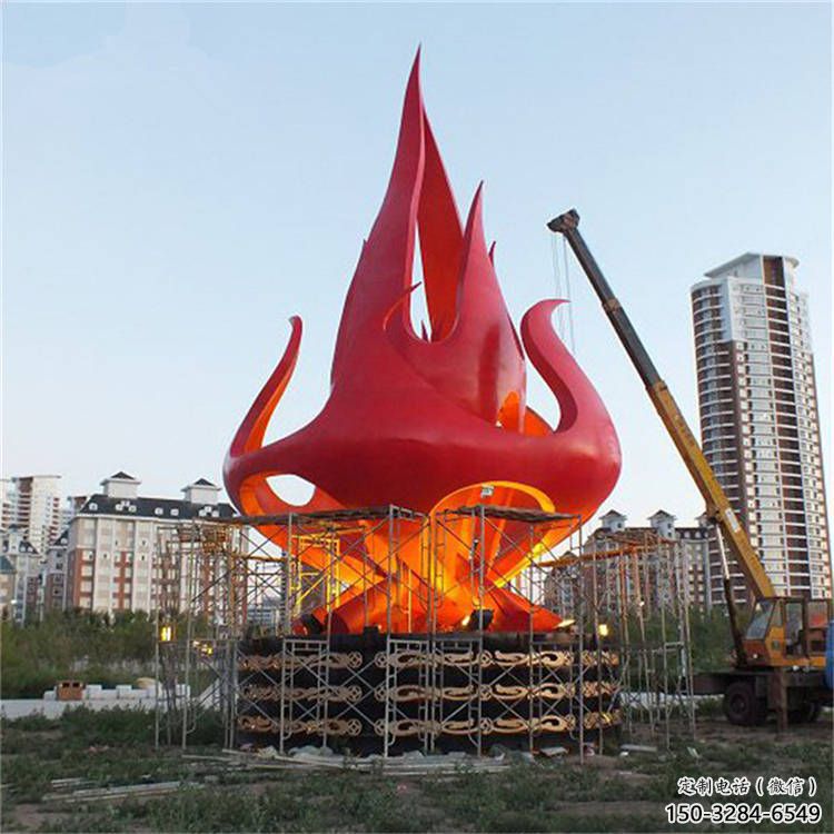 火炬雕塑优选，陆地摆件，不锈钢火炬雕塑供应