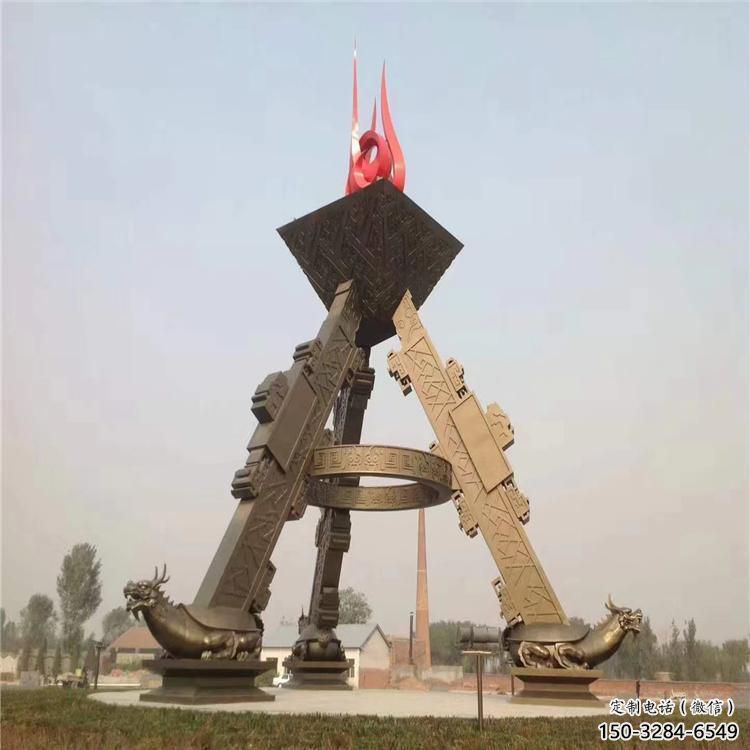 火炬雕塑指用，景观雕塑，不锈钢火炬雕塑点击