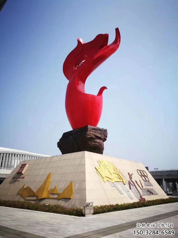 景观火炬雕塑供应，校园雕塑，不锈钢火炬雕塑供求