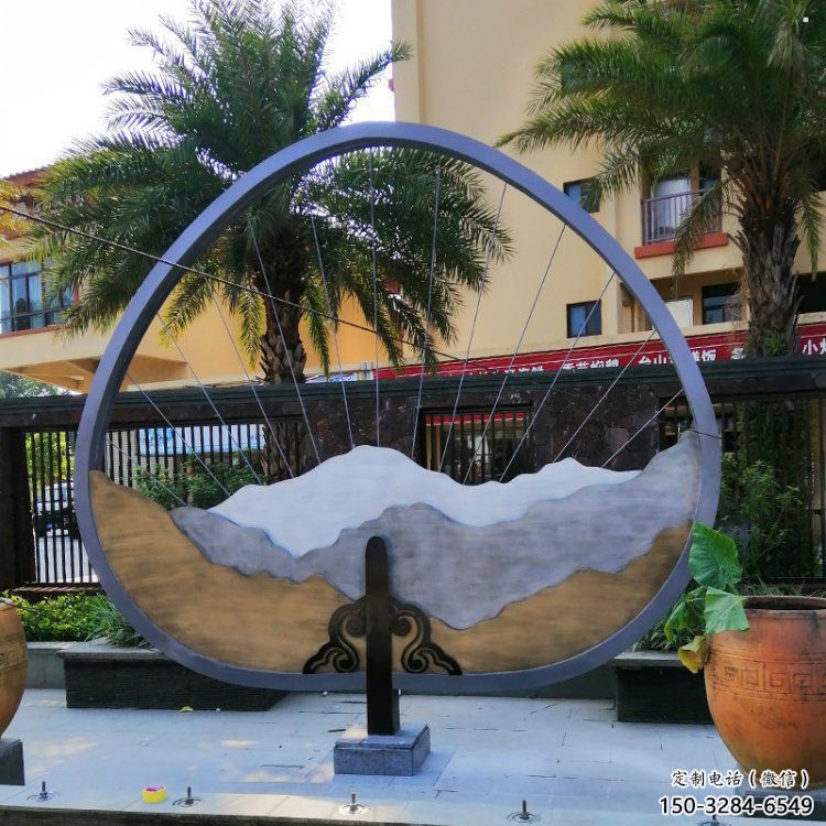 假山铁艺雕塑，校园雕塑，白钢假山雕塑制作厂家