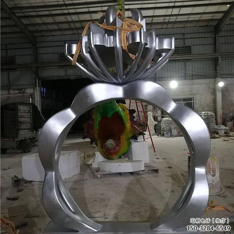 现代钻戒雕塑定制，中式工艺，钻戒雕塑造型优价