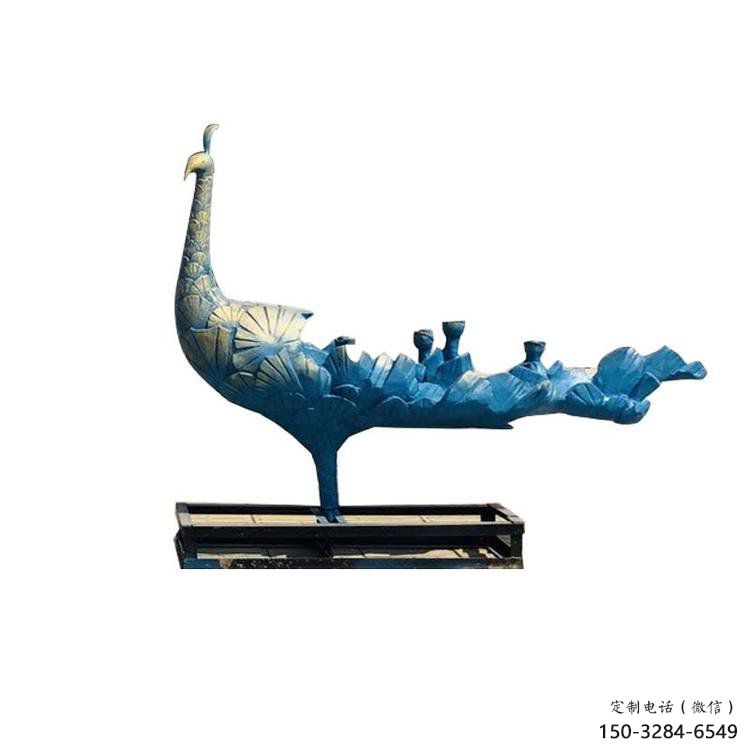 彩绘孔雀雕塑供求，景区案例，景观仿古孔雀雕塑精选?