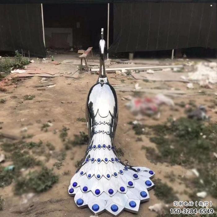 孔雀雕塑供求，美陈雕塑，标志不锈钢孔雀雕塑制造
