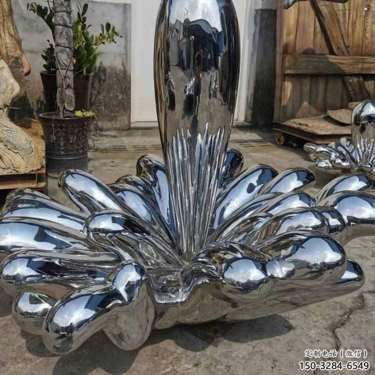 海浪纹雕塑标准，彩钢制作，不锈钢海浪纹雕塑优价