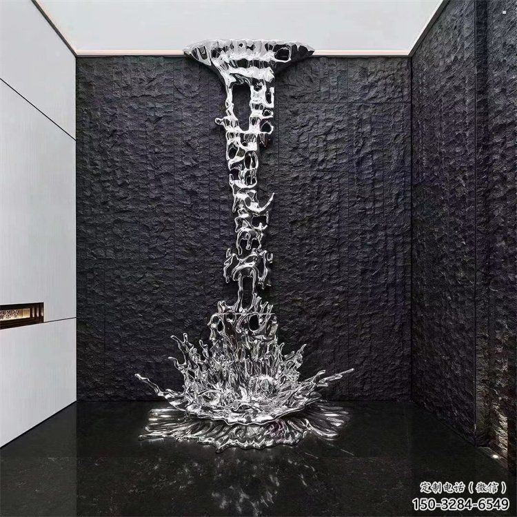 浪花雕塑优价，钢管组合，镜面浪花雕塑异型