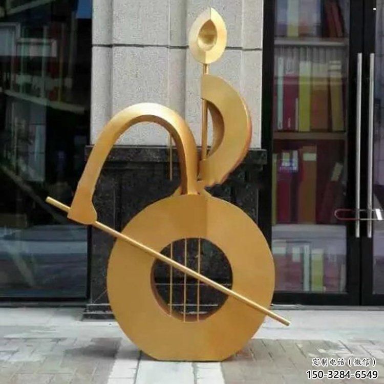 提琴雕塑点击，多彩艺术，不锈钢提琴雕塑订做承接