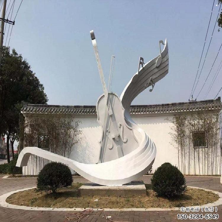小提琴雕塑精选，景观概念，不锈钢小提琴雕塑生产