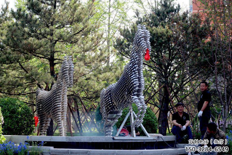 方块马雕塑承接，广场系列，主题方块马雕塑标准