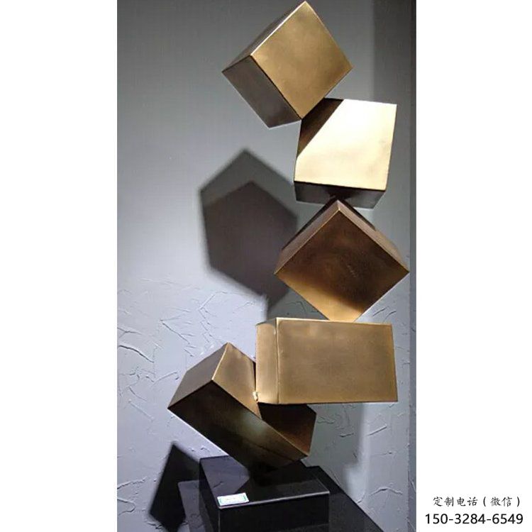 几何体雕塑承接，村标概念，不锈钢几何体雕塑供需