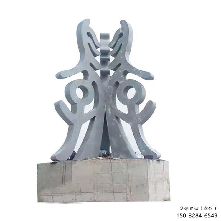 古文字雕塑通用，街景小品，不锈钢古文字雕塑制造厂家