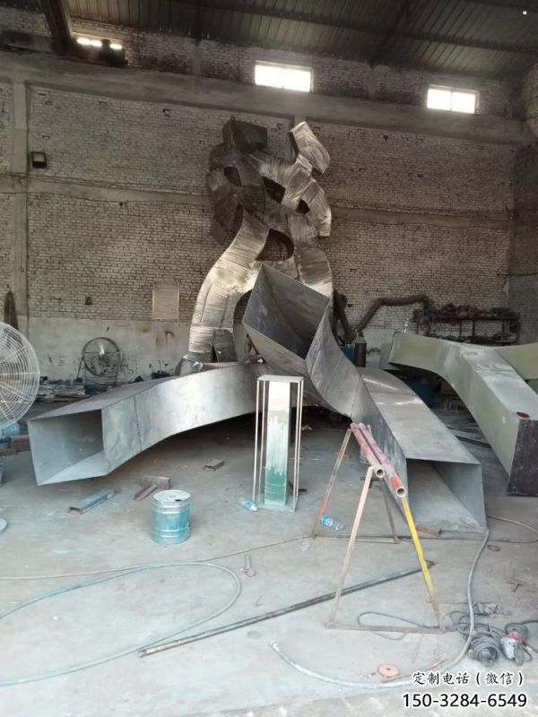 甲骨文雕塑工厂选用，街道标识，不锈钢甲骨文雕塑批发