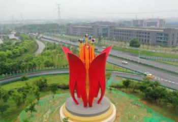 梧桐花雕塑专供，广场雕塑，不锈钢梧桐花雕塑标准