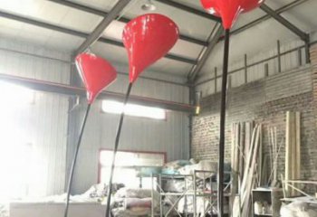 郁金香雕塑常用，景观摆件，不锈钢郁金香雕塑厂家