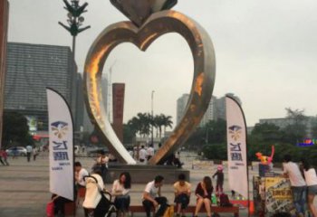 戒指环雕塑承接，景区案例，公园戒指环雕塑定制