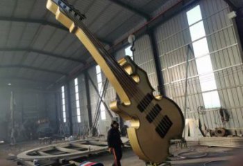 大提琴雕塑定做，小区摆件，不锈钢大提琴雕塑制作