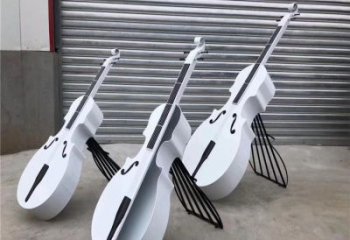 雕塑定制，小区雕塑，不锈钢大提琴雕塑提供