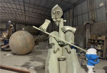 提琴雕塑制造，广场雕塑，制造不锈钢提琴雕塑