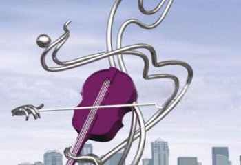 制造提琴雕塑展品，钢管组合，不锈钢提琴雕塑常用