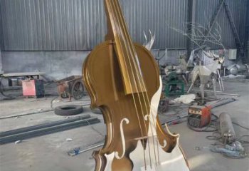 小提琴雕塑批发，地标摆件，不锈钢小提琴雕塑生产商