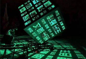大型魔方雕塑选用，街道标识，灯光魔方雕塑厂家常用