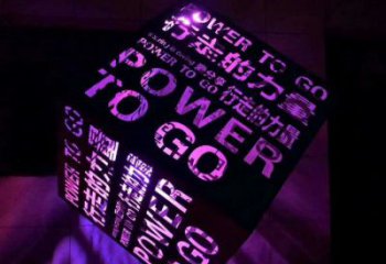 魔方雕塑精选，美陈雕塑，灯光魔方雕塑制作厂家