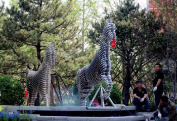 方块马雕塑承接，广场系列，主题方块马雕塑标准