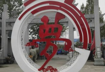 金属梦字雕塑制作，城市装饰，不锈钢梦字雕塑标准