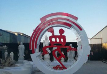 梦字雕塑标准，彩钢制作，不锈钢梦字雕塑优价