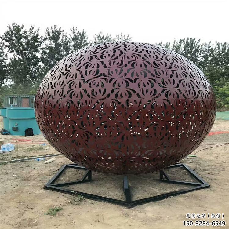 镂空球雕塑标准，透雕系列，烤漆镂空球雕塑精选