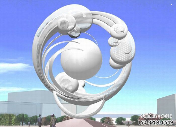 镂空球雕塑定制，露天雕塑，烤漆镂空球雕塑展品