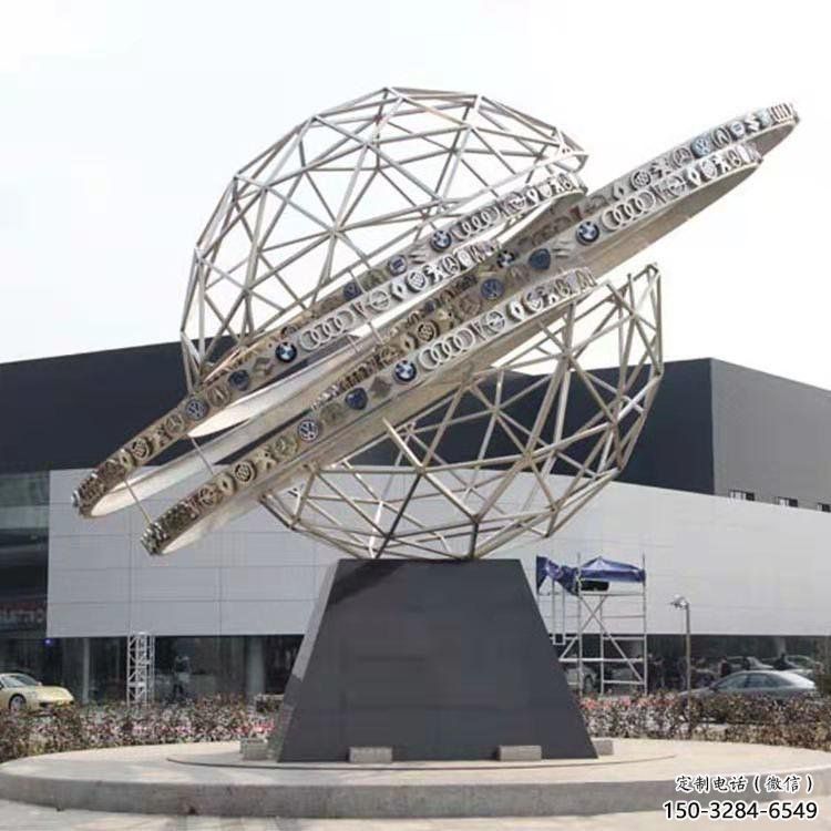 镂空球雕塑精选，美陈雕塑，烤漆镂空球雕塑订做