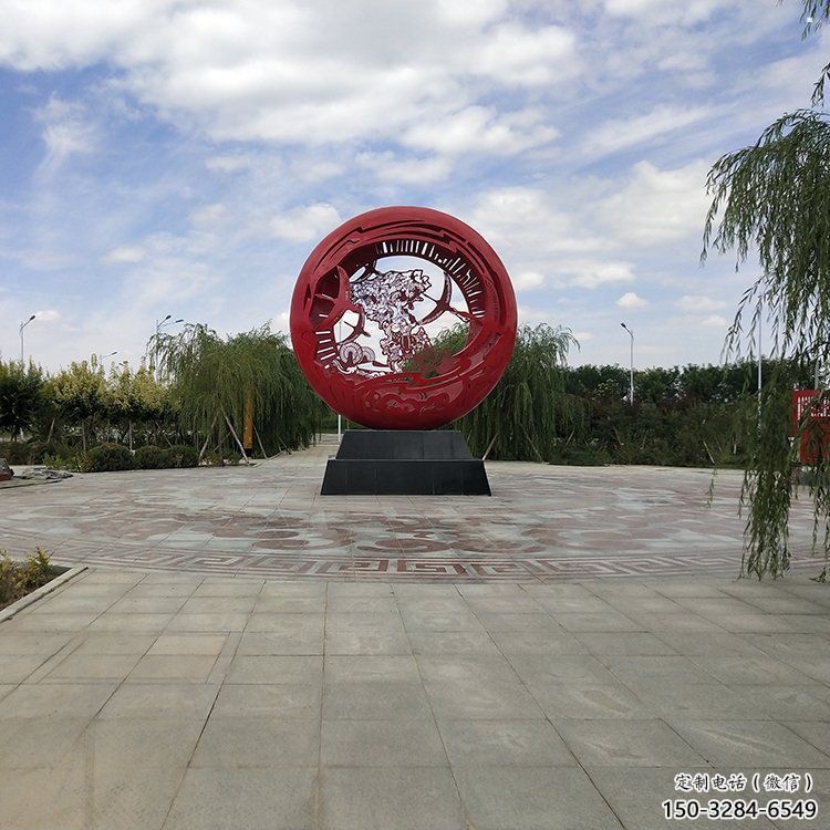 空心球雕塑厂，透雕系列，镂空空心球雕塑提供
