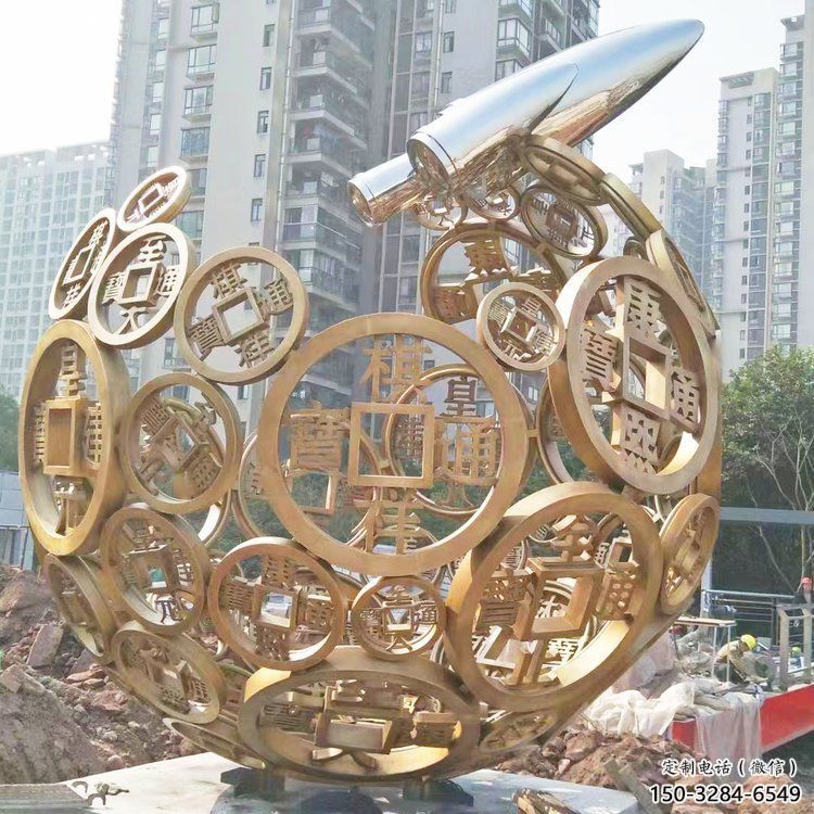 空心球雕塑定做，公园小品，镂空空心球雕塑精选