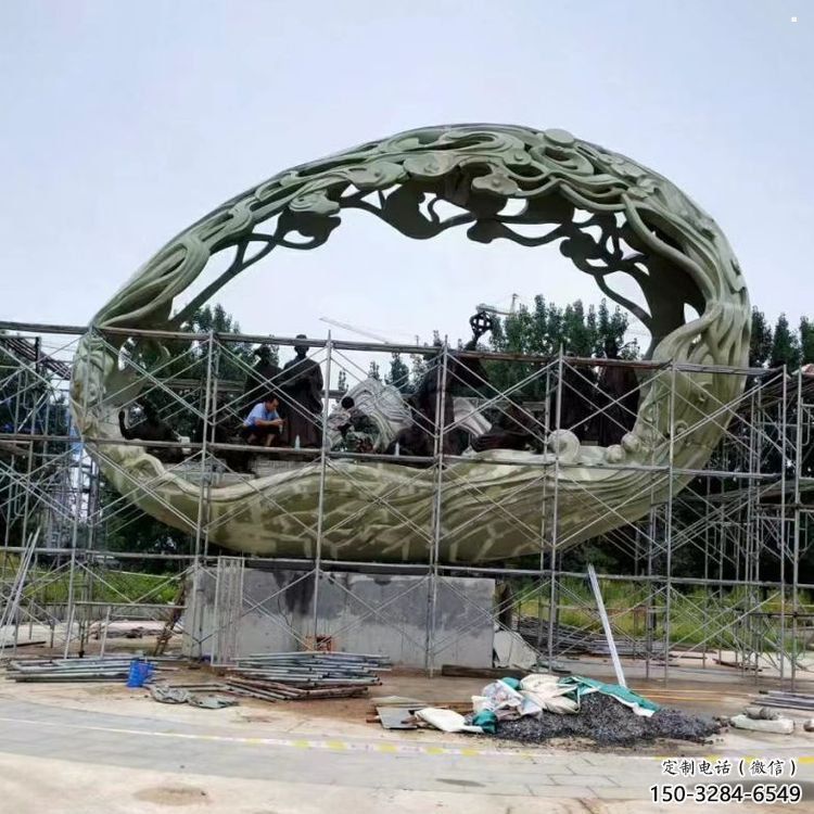 空心球雕塑制作，景区案例，镂空空心球雕塑厂家