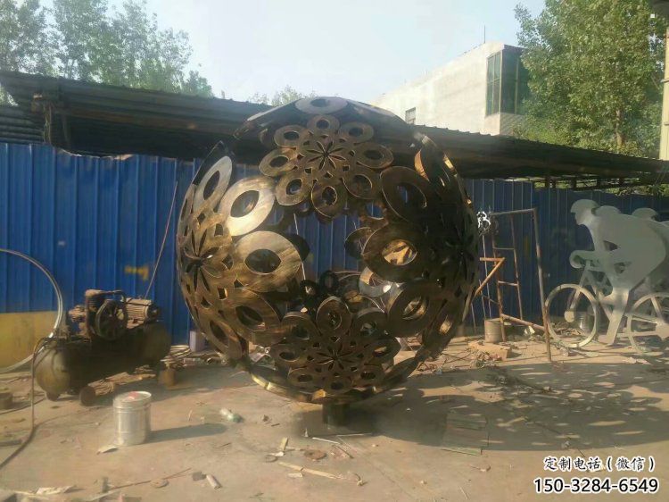 广场球体雕塑，露天雕塑，不锈钢球体雕塑标准