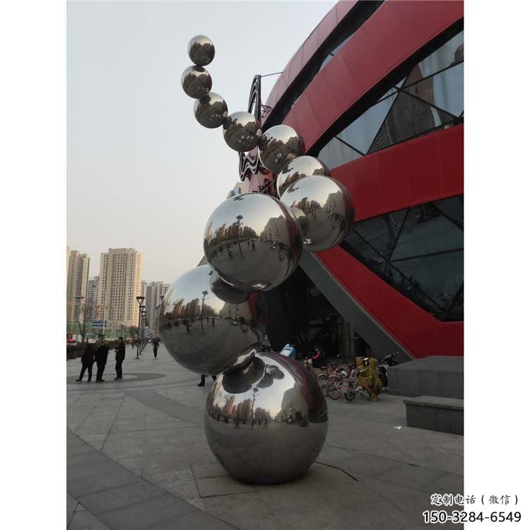 分子球雕塑订做，景观雕塑，不锈钢分子球雕塑提供