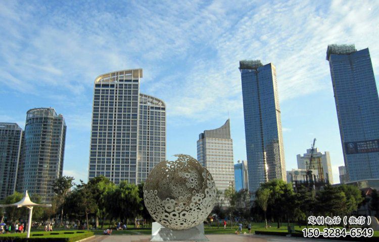 球形雕塑承接，景区案例，景观镂空球形雕塑定制厂家