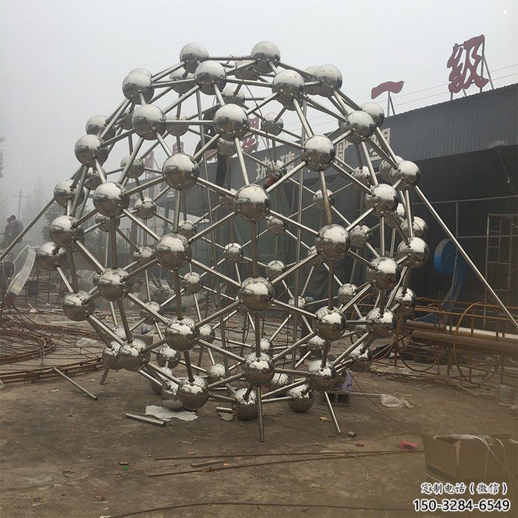 星球雕塑生产商，小区雕塑，不锈钢星球雕塑展品