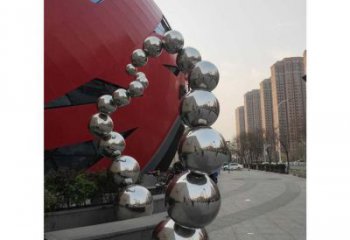 分子球雕塑订做，彩钢制作，不锈钢分子球雕塑订做厂家