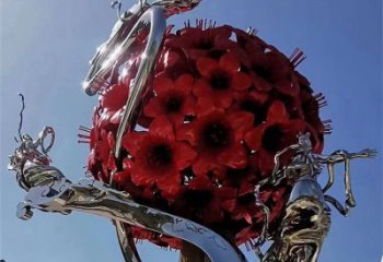 花球雕塑制作，锻造工艺，不锈钢花球雕塑选用