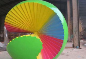 花纹球雕塑厂家，彩钢制作，大型不锈钢花纹球雕塑定做