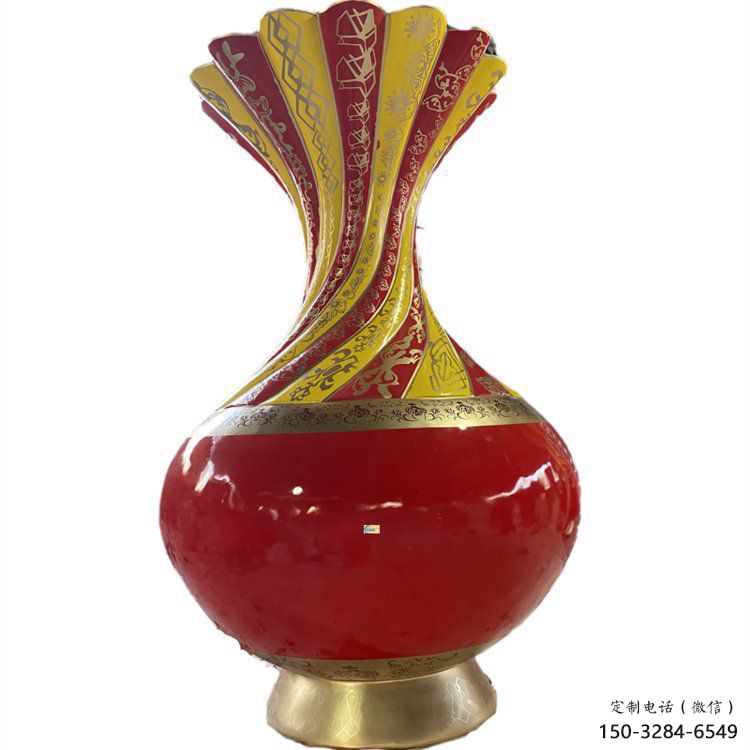 花瓶雕塑选定，美陈雕塑，现代玻璃钢花瓶雕塑优选