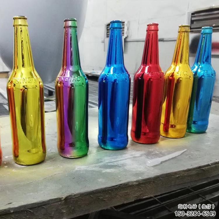啤酒瓶雕塑观赏型，广场系列，玻璃钢啤酒瓶雕塑优选