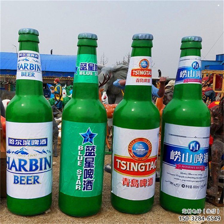 啤酒瓶雕塑制作选用，景区案例，仿古彩绘工艺制造商